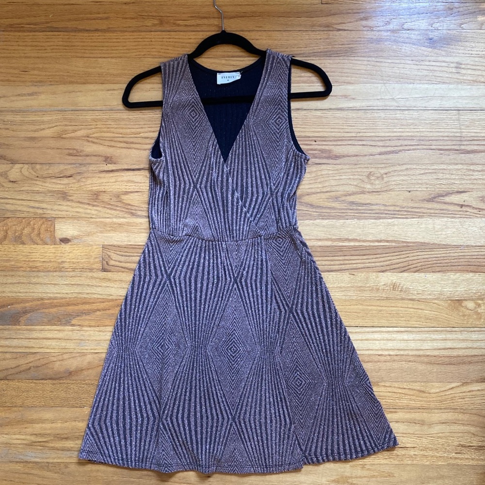 Everly | Pink and Black Shimmer Dress
